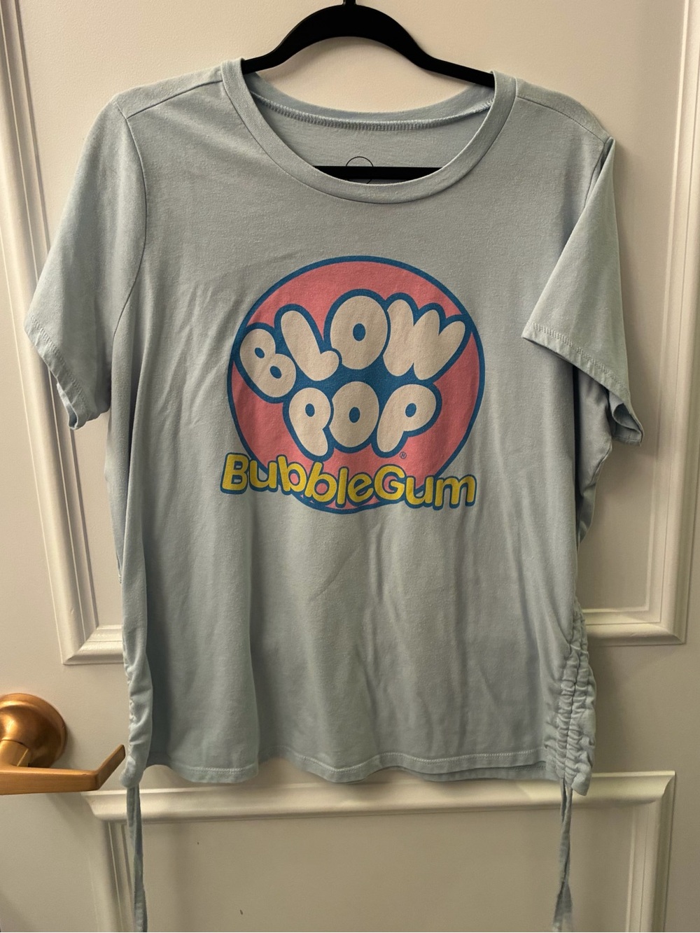 torrid Light Blue 'Blow Pop Bubble Gum' Graphic Tee with Side Cinch